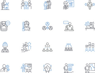 Fraternity line icons collection. Brotherhood, Unity, Loyalty, Tradition, Leadership, Philanthropy, Comradery vector and linear illustration. Nerking,Accountability,Trust outline signs set