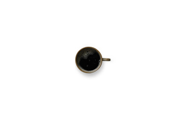 Espresso in a cup isolated on white background, clipping path included.