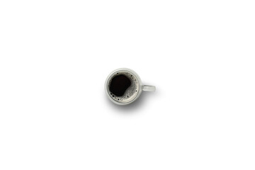 Black coffee in cup isolated on white background. File contains clipping path.