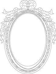 Vector illustration sketch of vintage classic ornate ornament 