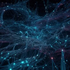 Cyber big data flow background. Generative ai.