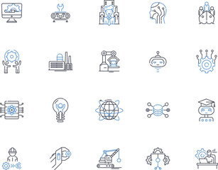 Dispatch line icons collection. Logistics, Delivery, Shipment, Transport, Dispatched, Courier, Consignment vector and linear illustration. Freight,Fulfillment,Dispatching outline signs set