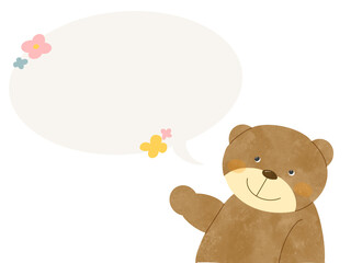 かわいいくまの吹き出し