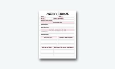Anxiety Journal kdp interior