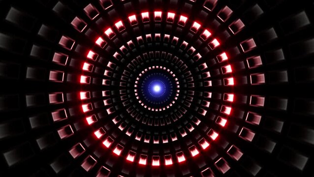 Flickering Circular red and blue lamps