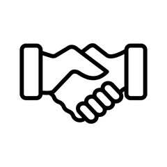 Commitment outline icon for law, partnership, hands and gestures, Cooperation, shake hand, business pack, handshake, legal, shake hands, and hands logo