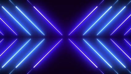 Abstract Blue and Purple Neon Light, Stage, Party, DJ Music Background (Looping Background)