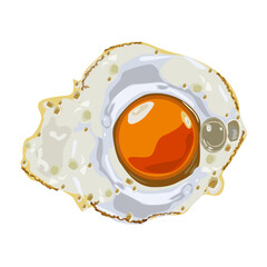 fried eggs isolated on white background food cooking image object design