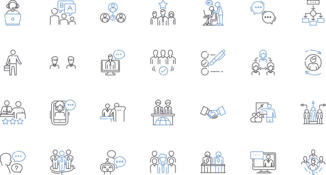 Exchange line icons collection. Swap, Barter, Trade, Convert, Reimburse, Replace, Interchange vector and linear illustration. Transfer,Commute,Switch outline signs set