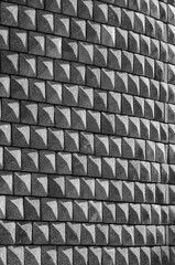 Abstract Side View of a Square Cube Rock Wall.