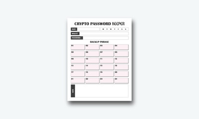 Crypto Password Keeper kdp interior