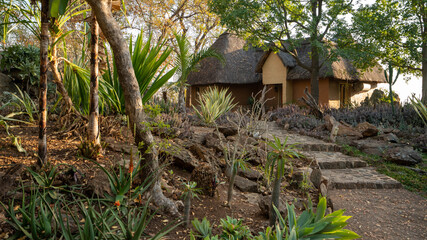 A small bungalow for safari visitors in South Africa. 