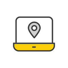 Location icon design with white background stock illustration