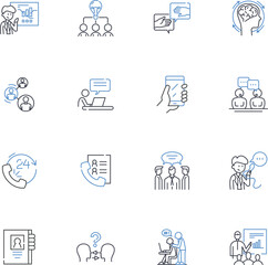 Digital helper line icons collection. Siri, Alexa, Cortana, Google, Bixby, Assistant, Robot vector and linear illustration. Virtual,Voice,AI outline signs set