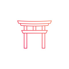 japan landmarks vector for website, UI Essential, symbol, presentation