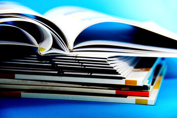 stack of books on the table