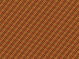 Fototapeta premium Retro brown striped checkered vector background with dark brown and orange red decoration isolated on horizontal landscape template. Vector wallpaper for social media post, poster, scarf textile print