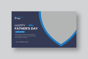 Happy father's web banner template