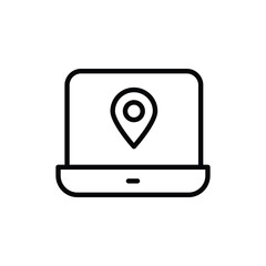 Location icon design with white background stock illustration