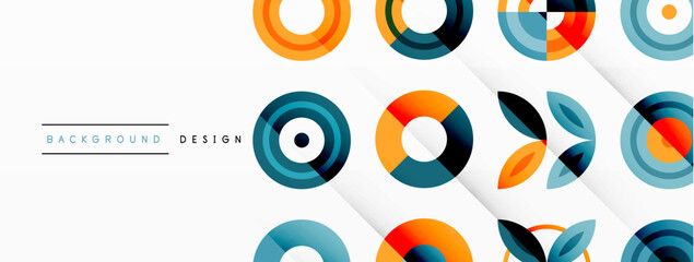 Vibrant and eye-catching vector background featuring a grid of colorful circles arranged in a patterned composition, perfect for modern and trendy designs