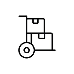 Shopping Cart icon design with white background stock illustration