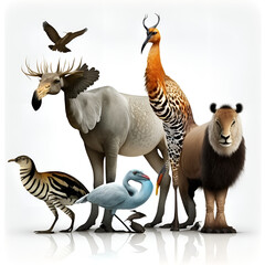 Fototapeta na wymiar World Wildlife Day with the animals in abstract representation Illustration