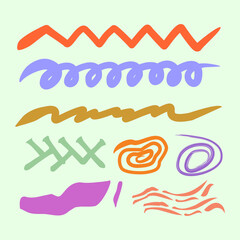 Abstract organic shape set vector template.