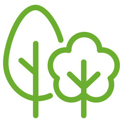 Tree icon. Vector simple line icon for eco,  recycle or sustainable products.