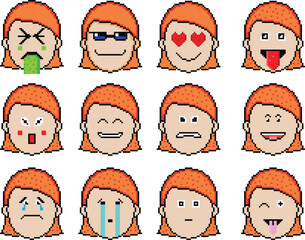 Pixel Art of Emoji Design, Express Yourself with Pixel Art Emoji Designs: A Playful Twist on Digital Communication