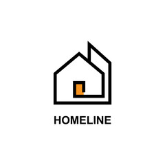 Line house icon vector