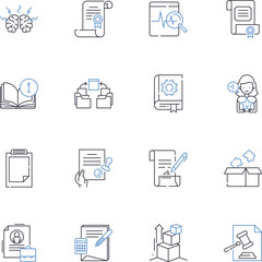 Facilities management line icons collection. Maintenance, Operations, Sustainability, Security, Cleaning, Planning, Repair vector and linear illustration. Energy,Safety,Efficiency outline signs set