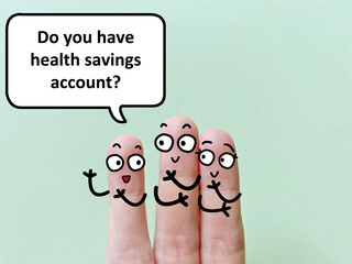 Finger art about savings account