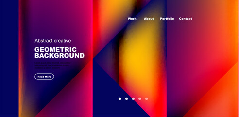 Dynamic triangle design with fluid gradient colors abstract background