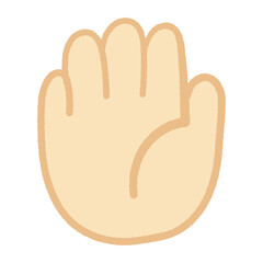 シンプルな手のイラスト素材　右手