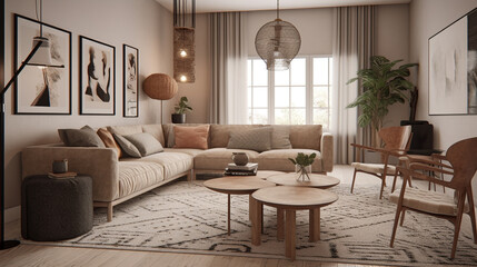 A modern living room, generative ai