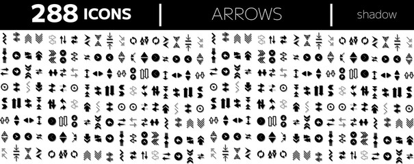 Black vector arrows collection. Arrow. Cursor.Arrows black icons. Arrow icon. Arrow vector collection. Arrow. Cursor. Modern simple arrows. Vector illustration.Modern simple arrows.