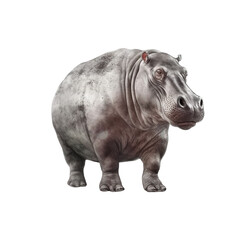 hippopotamus isolated on white background