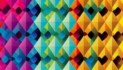 Generative AI, Diamond Prism - Vibrant Abstract Background