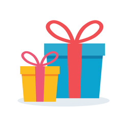 gift boxes with a bow vector illustration	
