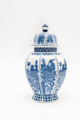 blue ceramic vase