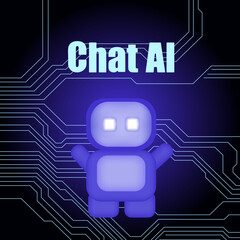 Fototapeta premium Chatbot, using and chatting artificial intelligence chat bot developed by tech company. Digital chat bot, robot application, conversation assistant concept. Optimizing language models for dialogue
