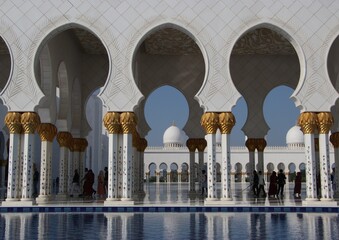View columns in the amazing Sheikh Zayed Mosque
