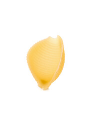 Fototapeta premium Raw conchiglie pasta isolated on white background