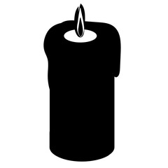 Christmas candle silhouette