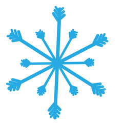 Christmas flakes silhouette