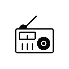 Radio icon design with white background stock illustration
