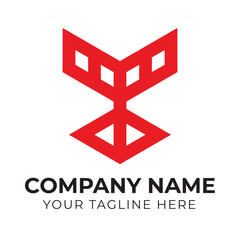 Professional modern minimalist abstract marketing logo design template for your business