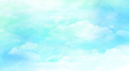 青空　雲　水彩　アート　水彩タッチ - 594531582