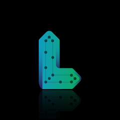 Letter L Technology Logo Design Vector Template.