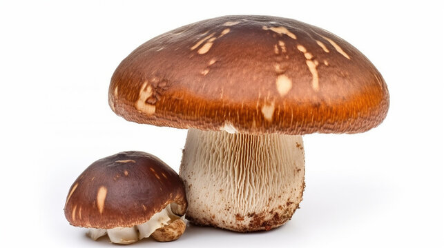 Boletus mushroom isolated on white background Ai generated image